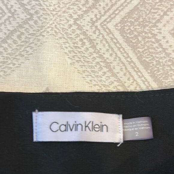 Calvin Klein Black Elegant Black Pencil Skirt - Size 2 - Picture 4 of 6